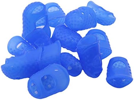 Weryffe Silicone Thimble Tip Hollowed Out Breathable Freely With Nail Diy Sewing Needlework Accessory 15pcs (Pink)