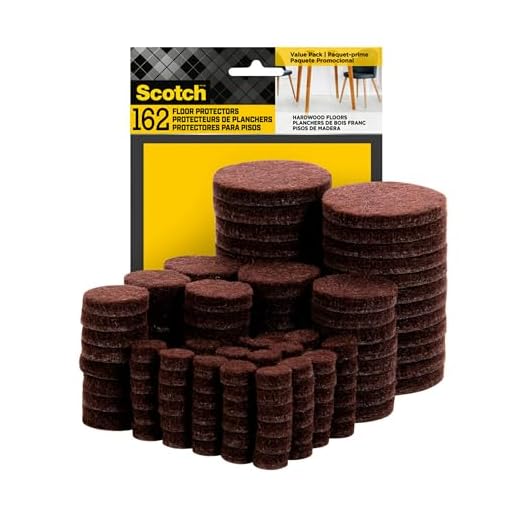 Scotch SP847-NA Felt Furniture Pads, Assorted Sizes, Brown