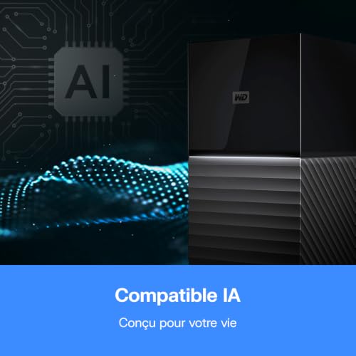WD 44To My Book Duo Disque dur externe avec logiciels de gestion du disque et de sauvegarde et protection par mot de passe USB C et cables USB A en Raid 01 JBOD - vue 7