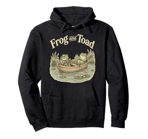 Frog And Toad Friends Reading Cozy Nature Pullover Hoodie