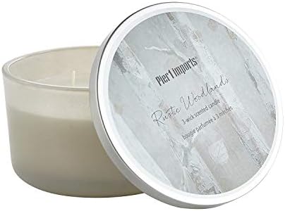 Pier 1 Filled 3-Wick Candle Collection (Rustic Woodlands)