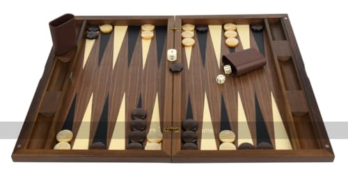 Set Backgammon Treviso Iridiscente 19 pulg en Nogal