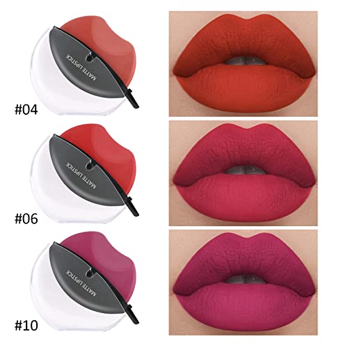 Boobeen Matte Lipstick Velvet Lip Makeup Long Lasting Non-Stick Cup Lip Gloss - Lip Shape Lipstick, Lazy Quick Lipstick Makeup For Women #TOP1