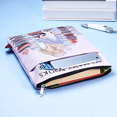 So Many Books So Little Time Book Sleeve with Zipper, Book Covers for Paperbacks, 11 X 8.5 Inch, Bookish Gift for Girl 2 41c8FUrqHUL