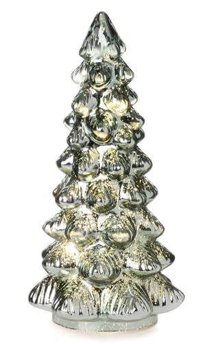Dragimex LED Tannenbaum aus Glas, grün H:24 cm mit Timer - Deko Lampe...