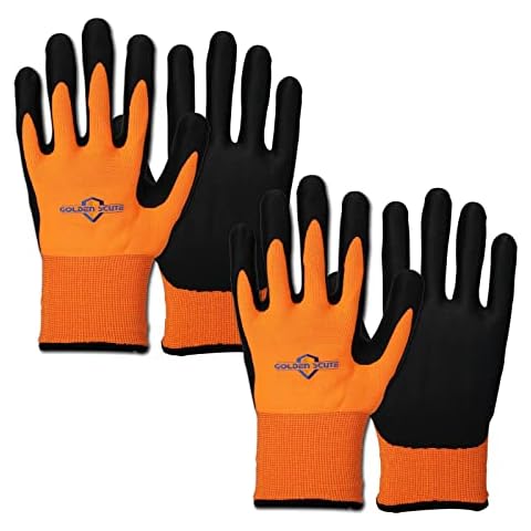 Golden Scute Work GLoves, Waterproof Thermal Freezer Gloves for Cold Weather Gardening Gloves Cover