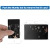 TIESOME ID Card Badge Holders with Keyring, 2 Pack Heavy Duty Badge Holders Keychain Hard Plastic Clear Card Protector Thumb Slot Card Case School Office Supplies(Horizontal)