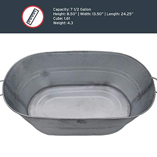 Behrens 7.5 Gal. Steel Tub Oval #TOP6