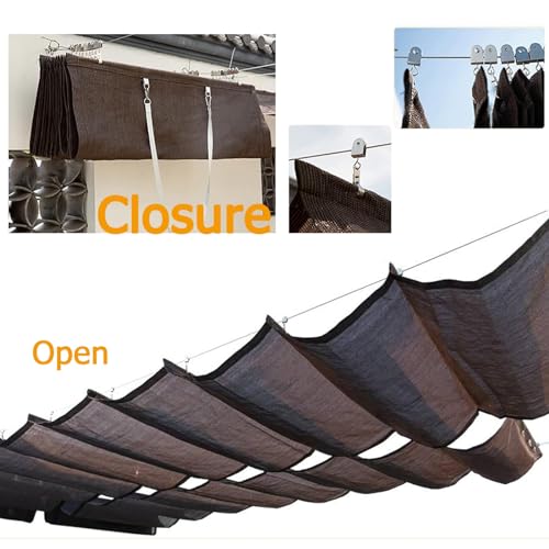 Voile d'ombrage rétractable pour pergola et repas ombragés dans le jardin - 8