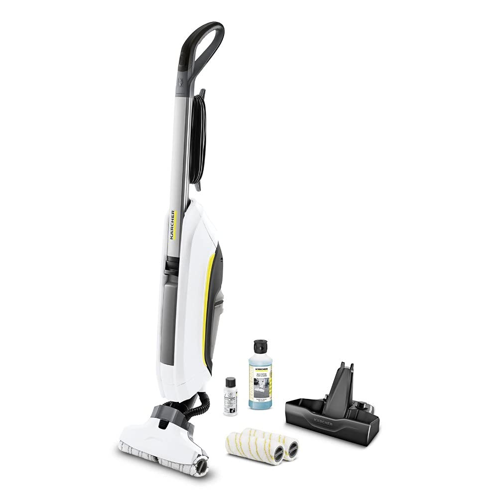 KARCHER Fc 5 Premium Hard Floor Cleaner-Vac&Mop 2-in-1 Function (White),400 Milliliter,HEPA Filter