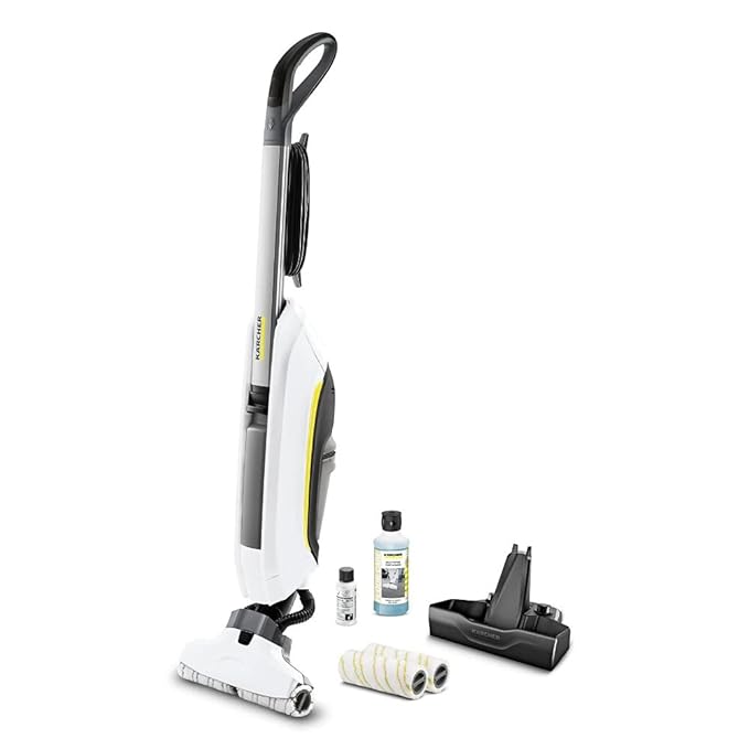 KARCHER Fc 5 Premium Hard Floor Cleaner-Vac&Mop 2-in-1 Function (White),400 Milliliter,HEPA Filter