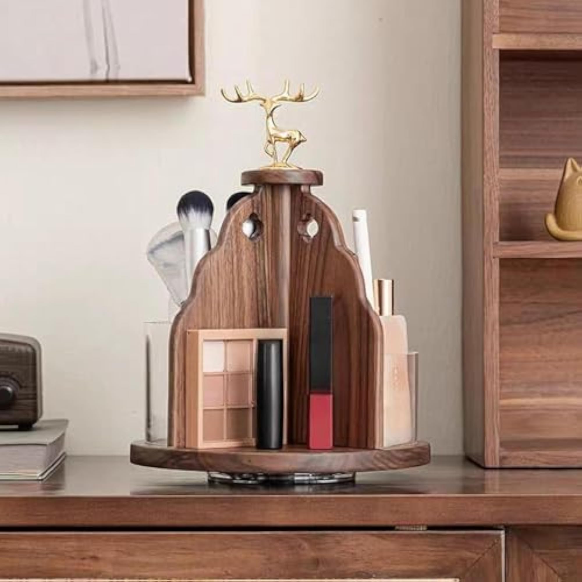Retro Makeup Organizer Display Stand for Dresser