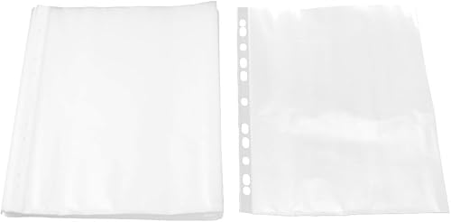 uxcell Oficina de plástico en forma cuadrada archivo A4 papel protector hoja 0.0 in espesor 100pcs transparente