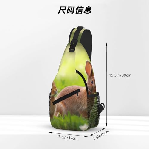 Funny Rabbits Printed Cross Chest Bag Diagonally Chest Messenger Bag4
