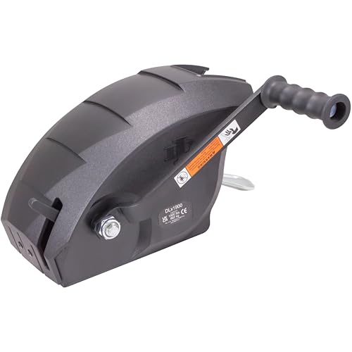 Dutton-Lainson Company - Pulling Winch (DLx1900FC) - Full Cover Rust Resistant Finish for Horizontal Pulling Lifting and Heavy Equipment - 1900 lb Capacity 9-1/2 Handle 20ft Strap - Made in USA