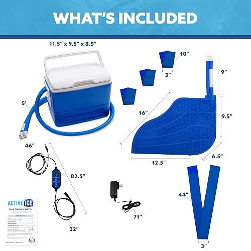 Image of Polar Active Ice 3.0 Cold Therapy Ice Machine System with Programmable Timer, Large Foot Therapy Compression Pad, Lightweight 9 Quart Cooler, Quiet Pump, Strong Cryotherapy Pain Relief Treatment