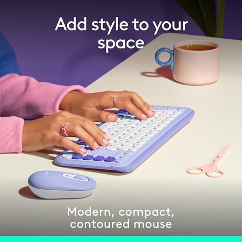 Logitech POP Mouse, Compact and Portable Wireless Bluetooth Mouse - Lilac - image 2