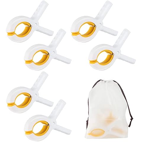 6pcs Towel Clips for Sun Loungers Large Beach Towel Clips Strong Grip Clothes Pegs Non-Slip Towel Pegs for Sun Lounger Washing Line Laundry Pool Chairs Sunbeds, with Drawstring Organizer Cover