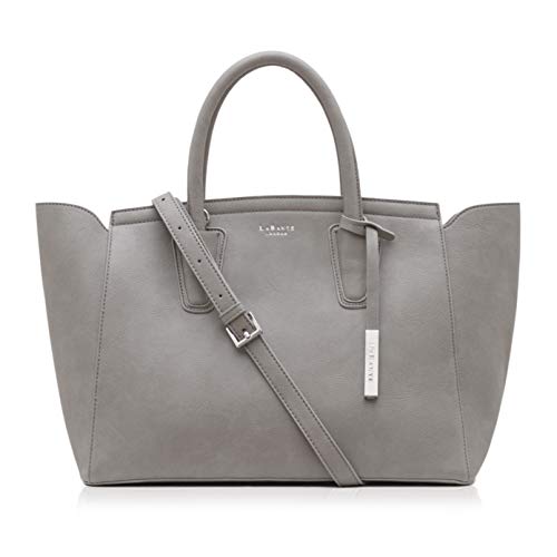 LaBante London 'Grant' Vegan Leather Carryall Laptop Bag for Women (Grey)