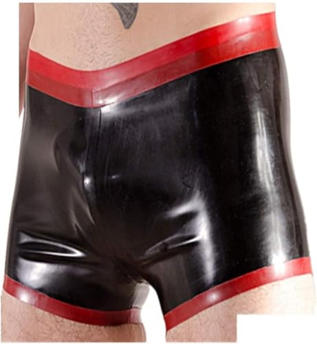 Shorts sexy pour homme en latex noir avec effet fessier galbant