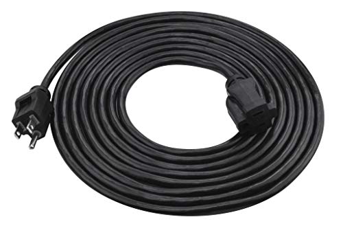Prime Wire & Cable EC502615 15-Foot 16/3 SJTW Indoor and Outdoor Extension Cord, Black