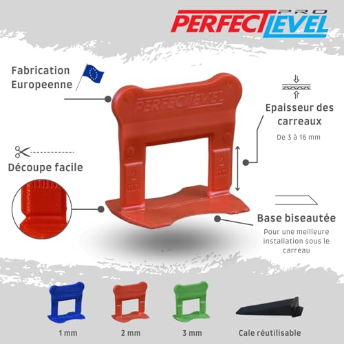 Croisillon autonivelant 2 mm pour réussir la pose de grands carreaux de sol