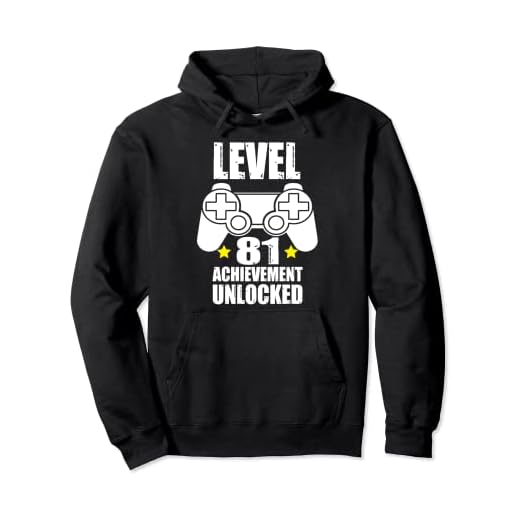 Level 81 Desbloqueado Video Gamer Regalos de cumpleaños 81 Sudadera con Capucha
