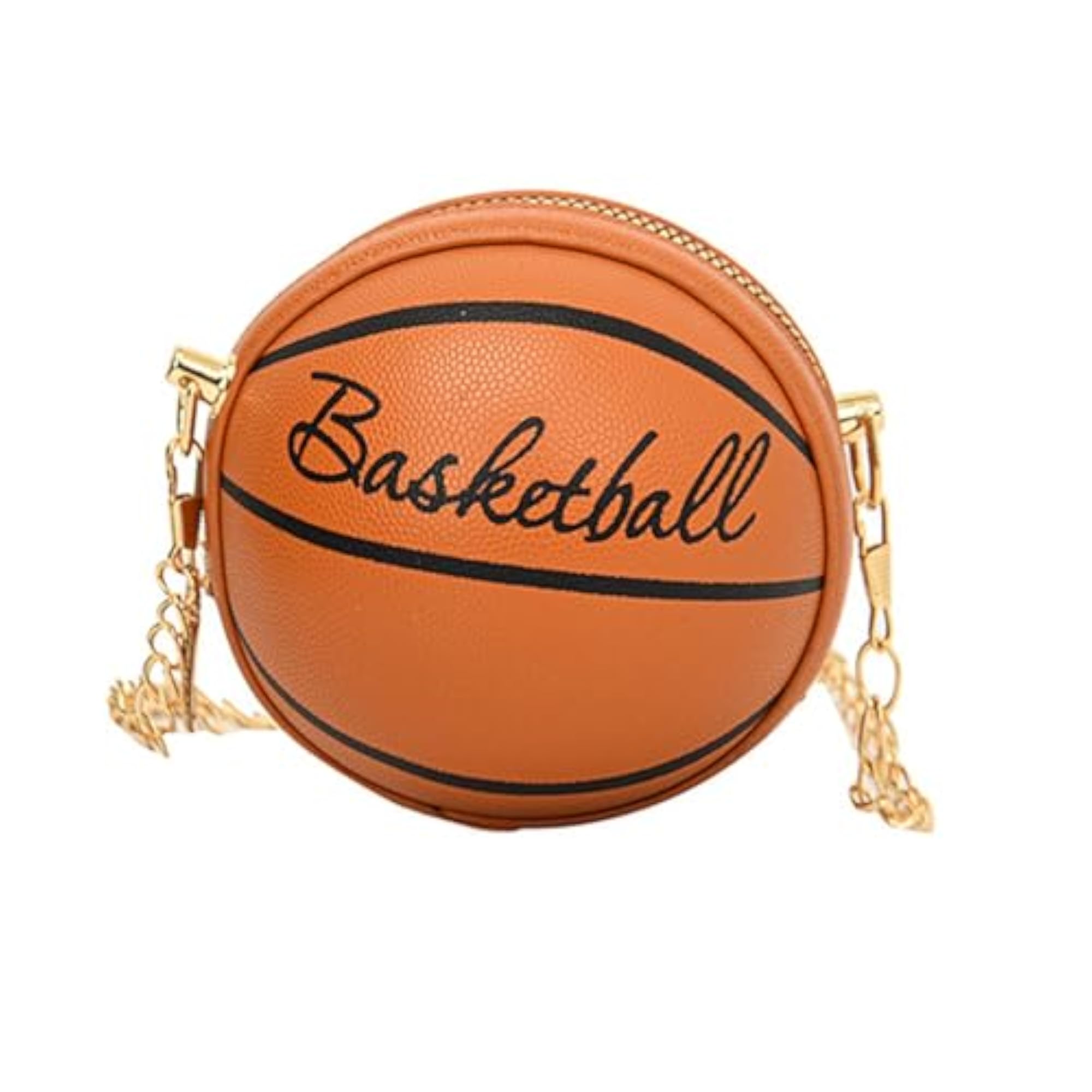 Basketball Shaped Purse, Casual Mini Round Ball Bag