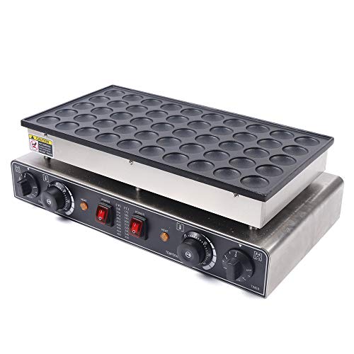Electric Commercial Waffle Maker Machine 50Pcs Nonstick Waffle Iron 1700W Mini Dutch Pancakes Waffle Maker Baker For Restaurant Bakeries Snack Family, Timer And Temperature Control (50 Grids, 1700W 110V) #TOP1