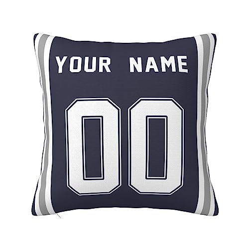 Personalized Sports Throw Pillow Cover Décor w/Number &