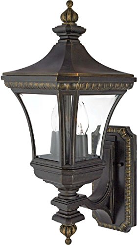 Quoizel De8959Ib Devon Outdoor Lantern Wall Sconce, 2-Light, 120 Watts, Imperial Bronze (21" H X 9" W) #TOP5