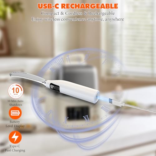 Heated Butter Knife Spreader, Rechargeable Electric Butter Knife with Smart Digital Display, Heats up in 6 Seconds, Heating Butter Spreader Can Quickly Melt Cold Hard Butter Jam Cheese Peanut Butter by AYWOHA - Image 8