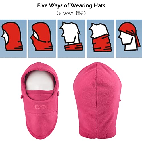 Image of TRIWONDER Kids Winter Hats Balaclava Ski Mask for Boys Girls Toddlers Windproof Adjustable Cold Weather Face Mask Neck Warmer