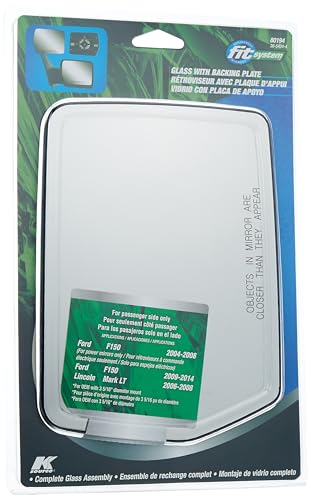 Passenger Side Non-heated Mirror Glass w/backing plate, Ford F150 (does not fit STX models), Mark LT, 6 13/16" x 9 1/8" x 10 1/2" (w/o Blind Spot) - Thumbnail 2