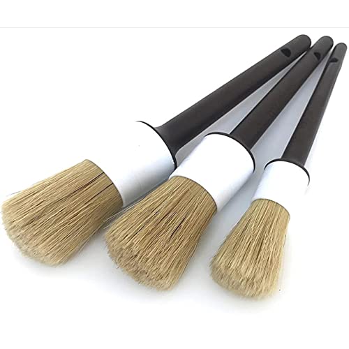 OocciShopp Cepillo para Detalle de Coche, Pelo de jabalí, cepillos para Detalle de Coche Ultra Suaves, Ventiladores de Aire, Cepillo para Ruedas, Cepillo de Limpieza automotriz Cover