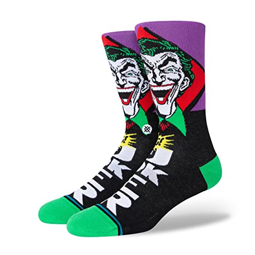 STANCE Joker Comic Calcetines Black Marvel Calf Reino Unido Tallas 5 - 12.5, Negro, L