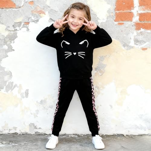 Image of Axumity Toddler Baby Girls Clothes Long-sleeve Tie Dye Hoodie Sweatshirt Pants Hooded Outfit Set
