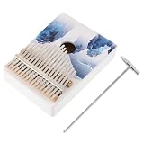Toddmomy 17 tasten Daumenklavier aus Weißkiefer Tragbares und Einfach zu Bedienendes Kleiner Kalimba für Anfänger Kleines Instrument zum Kalimba Lernen und Geschenk