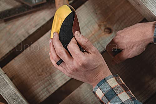 Union Pads & Abrasives HSBM5 5 Inch Hook & Loop Mouse Sanding Block, Hand Sanding Block Pad/Manual Sander, Sanding Mouse Loop Block For Wood, Furniture, Auto Body Metal Polish Block, Glass Polishing - Thumbnail 7