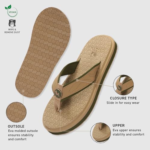 Image of Neeman's Eco Fluffy 2.0 othro slippers for men | Soft Comfortable & Stylish Flip Flops | lightweight | Anti Skid | Arch support daily use chappal