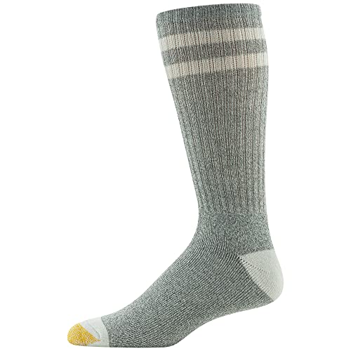 Goldtoe Men's Harrington Crew Socks, Multipairs, Retro Stripe (6-Pairs), Large #TOP2