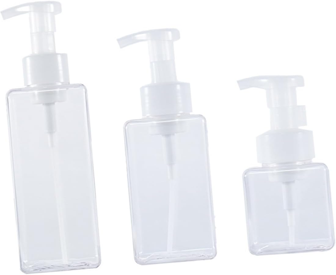 SOLUSTRE 3pcs Travel Bottles Soap Dispensers Pump-Bottles for Toiletries Bathroom Gadget
