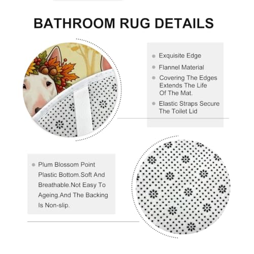 Ensemble rideau de douche citrouille d'automne et tapis assortis
