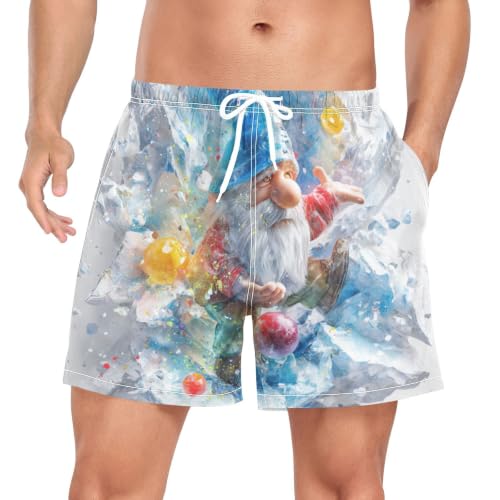 Bañador de secado rápido para hombre y pantalones cortos de entrenamiento con gnomo