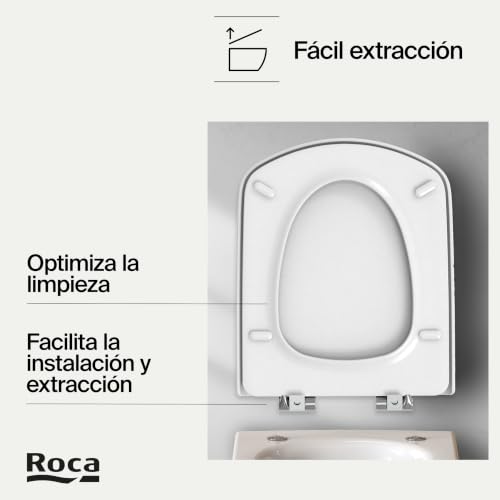 Miniatura 4 de Roca Ai0002100r - Conjunto De Bisagras De Asiento Dama Senso Y Giralda Desmontables, Pack De 2 Unidades, Multi-Colour