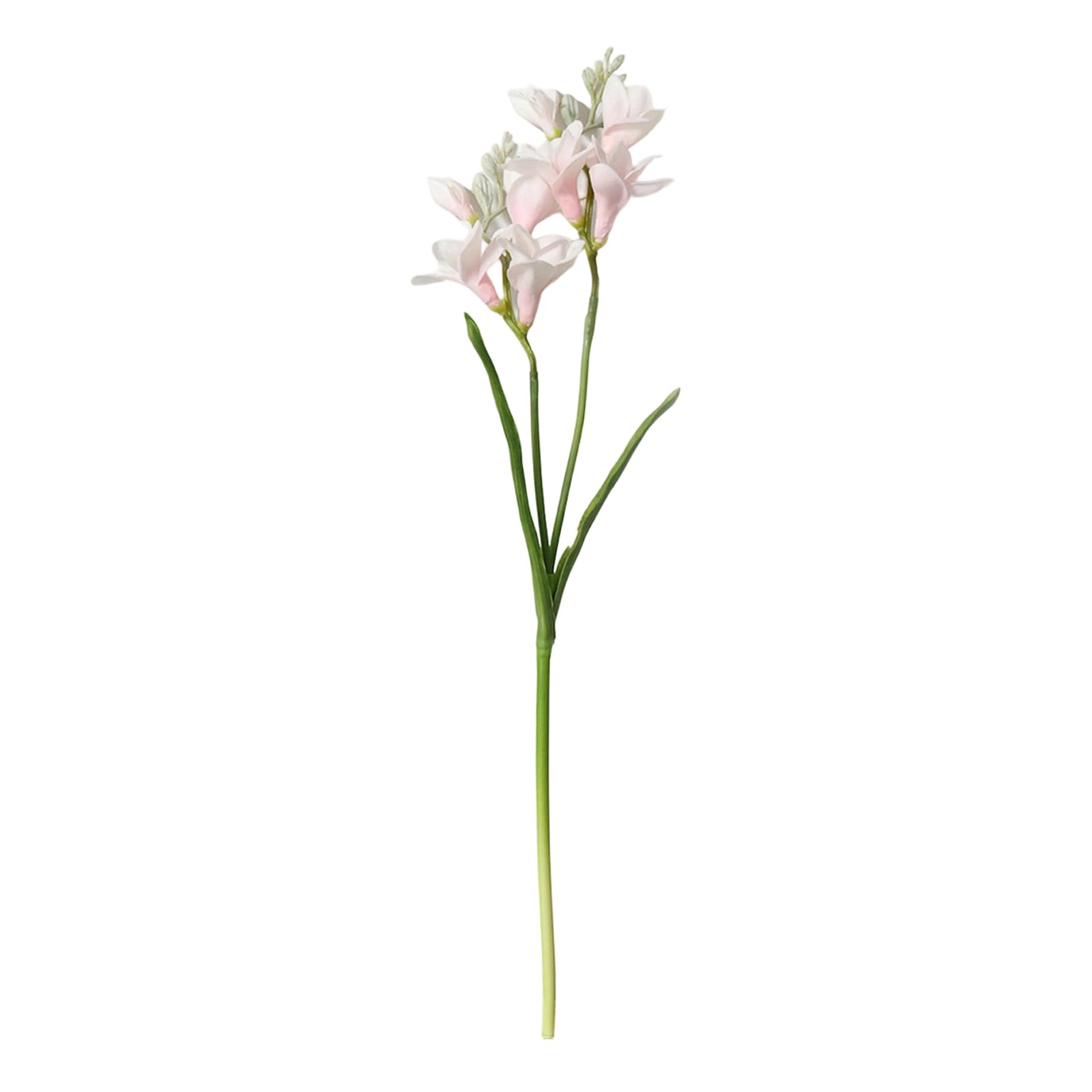 HZBB Artificial PU Freesia Flower with Bendable Iron Wire Stems for Wedding Floral Arrangements Tabletop Bookshelf Display Simulation PU Flower Artificial