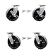 Glass Filled Nylon Swvl Caster w/Main. Free Bearings Set 4 w/8" x 2" Black Wheel-Includes 2 Swvl with Brakes and Bolt on Swvl Lcks&2 Swvl with Bolt on Swvl Lcks-5000lbs Total Cpty-Service Caster Brand
