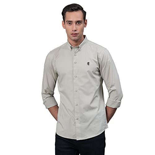 Red Tape Button Down Collar Cotton Comfortable Shirt for Men_RFS3346-L Olive