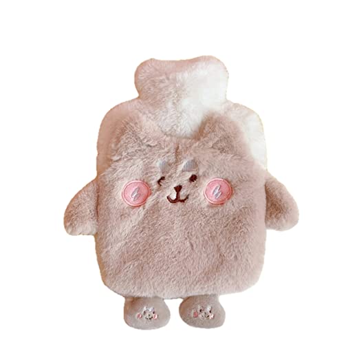 Bouillotte à eau peluche Smile Bear 3D bouteille d'eau chaude pour un hiver doux et réconfortant