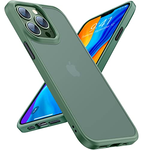 TORRAS Shockproof Compatible for iPhone 13 Pro Max Case,Grass Green